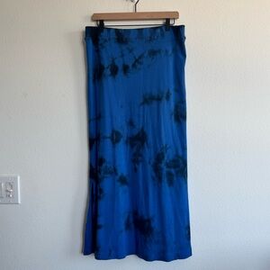 COLLUSION Tie-Dye Midi Skirt Blue